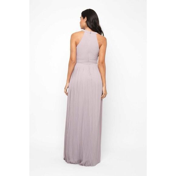TFNC Prague Lavender Maxi Dress Bridesmaid Prom Pleats High Empire Waist UK6/US2 - Picture 3 of 12